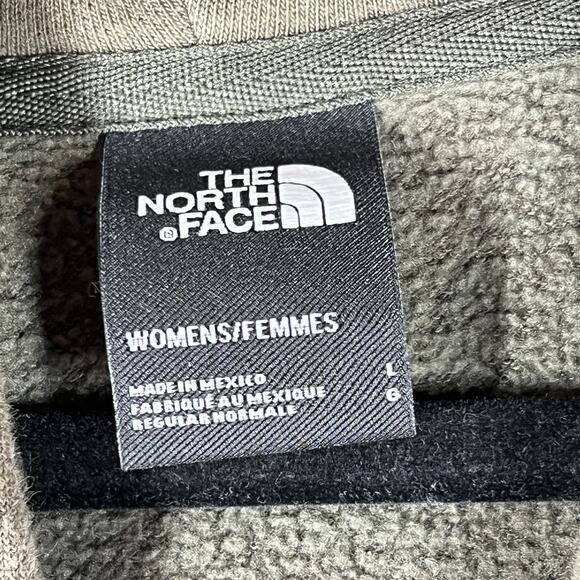 The North Face Hoodie Womens Large Olive Green Pullover Sweatshirt Logo Outdoor - Picture 5 of 9